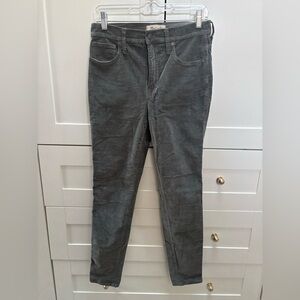 Madewell 10in high rise skinny corduroy